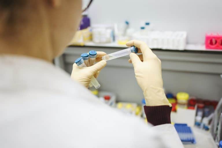 Lab technician checkin PCR tests