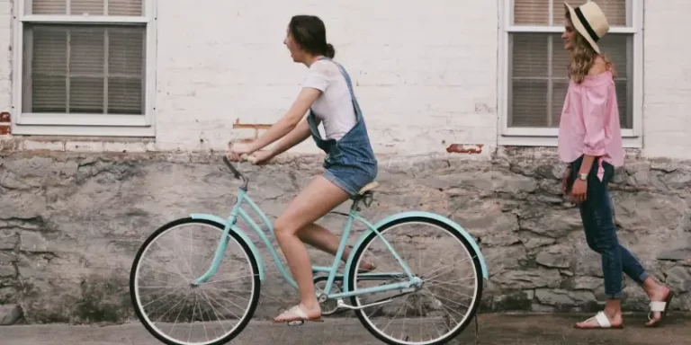 Woman cycling