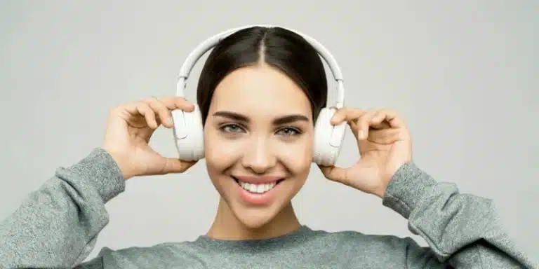 Woman with Noise-Canceling Headphones